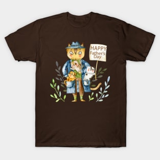Happy Father s Day Cats T-Shirt